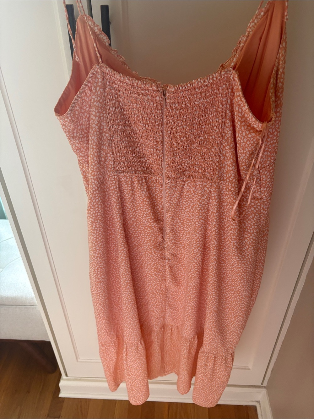 Abercrombie & Fitch Coral Pink Floral Midi Slip Dress - Picture 3 of 3